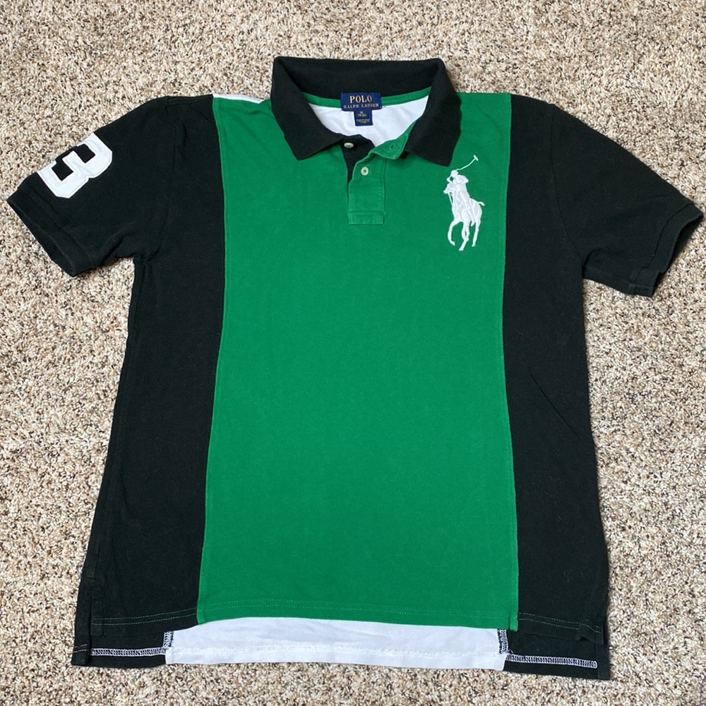 Ralph Lauren Big Pony Polo Green Black White | Size XL